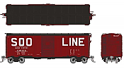 Rapido 180002-5 - HO 1937 AAR 40Ft Boxcar - Square Corner Ends - SOO Line #136180