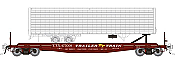 Rapido 138017-5 - HO F30D 50Ft TOFC Flat Car w/ Trailer - TTX (Early Red) #475071