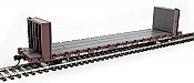 Walthers Mainline 5875 - HO RTR 60Ft Pullman-Standard Bulkhead Flatcar (48Ft IL) - Trailer Train (brown) #90610