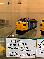 Rapido Trains 220579 HO Scale FP9A Via Rail Canada #6536 GPA-17e class DCC ESU Loksound  