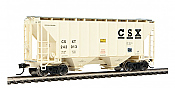 Walthers Mainline 7959 - HO RTR 37ft 2980 Cubic-Foot 2-Bay Covered Hopper - CSX #242026