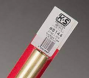 K&S Engineering 8144 All Scale - 21/32 inch OD Round Brass Tube 0.014inch Thick x 12inch Long
