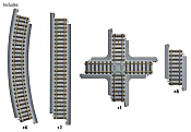 Walthers Trainline 1362 - HO Power Loc Track - Figure 8 Set