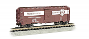 Bachmann Industries 17061 - N Scale AAR 40Ft Steel Boxcar - Ready to Run Silver Series - Pennsylvania Railroad #92419