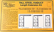 Micro Engineering 75524 - HO Tall Steel Viaduct Length Extension - 80Ft