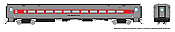 Rapido 128535 - HO Single Comet Commuter Coach - Connecticut DOT (Late Scheme) #6274 The Brass City