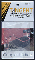 Tangent Scale Models 203 HO Scale - Coupler Lift Bars - Sharper Drop Angle - 5 Pairs