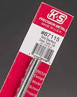 K&S Engineering 87115 All Scale - 1/4 inch OD Round Stainless Steel Tube - 22 Gauge x 12inch Long