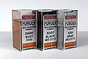 Monroe Models 2913 - Grime & Rust Weathering Powder Set - 1 Soot Black, Ash Gray and Dark Rust