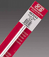 K&S Engineering 83044 All Scale - 12inch Long Round Aluminum Rod - 3/16 inch Diameter