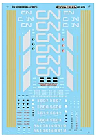 Microscale 601073- N Scale Railroad Decal Set -Canadian National - CN -- SD70I Diesel Locomotives, 1997+