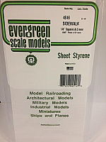 Evergreen Scale Models 4516 - 1/4in x 1/4in Opaque White Polystyrene Sidewalk (1 Sheet)