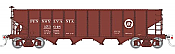 Rapido 178003 - HO H21A 4-Bay Hopper - AB Brakes - Pennsylvania (PRR Red, Circle Keystone) (6pkg) #2