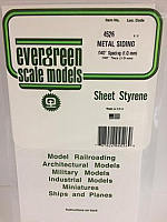 Evergreen Scale Models 4526 - .040in Opaque White Polystyrene Corrugated Siding (1 Sheet)