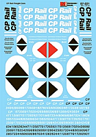 Microscale 87221 - HO CP Rail - General Freight Equipment, 1970-1980 - Decals