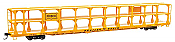 Walthers Mainline 8218 - HO 89Ft Flatcar w/Tri-Level Open Auto Rack - St. Louis San Francisco Rack/ Trailer-Train Flatcar #913614