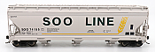 Intermountain 47056-24 - HO RTR ACF 4650 3-Bay Hopper - SOO Line #74224