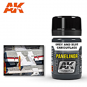 AK Interactive 2072 Air Series Panel Liner Grey and Blue Camouflage Enamel Paint 35ml