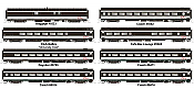 Rapido 550011 - N Scale -The Rapido- Passenger Cars - CN Rail: Wet Noodle Scheme (8-Car Set)