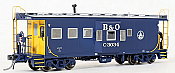 Tangent Scale Models 60021-04 - HO ICC B&O I-18 Steel Bay Window Caboose - Baltimore & Ohio (Original Blue 1965) #C-3034