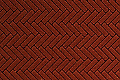 Chooch 8663 - HO Flexible Herringbone Dark Red Brick Sheet (2-Pack) - Medium