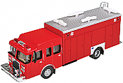 Walthers 13802 HO SceneMaster - Hazardous Materials Fire Truck - Assembled-Red