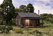 Woodland Scenics 4952 - N Rustic Cabin  Built and Ready Landmark Structures - Assembled