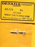 Details West 174 - HO Wabco-Type Single-Chime - Air Horns (2)