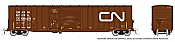 Rapido 193004-4 - HO Trenton Works 6348 CN Boxcar - Canadian National (w/ Conspicuity Stripes) #598153