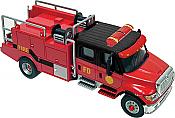 Walthers 11920 HO SceneMaster International(R)7600 2-Axle Crew-Cab Brush Fire Truck - Assembled -- Red, Black