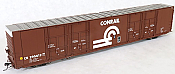 Tangent 25516-01 - HO Greenville 86Ft Quad Plug Door Box Car - X60R Repaint 1976+ Large Logo - Conrail #295610