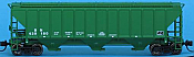 TrainWorx 24411-11 - N Scale PS2CD 4427 Cu. Ft. High Side Covered Hopper - Burlington Northern #439193