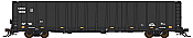 Otter Valley Railroad 64032 - HO NSC 64 Ft 6400 CuFt Scrap and Trash Gondola - CDEX (Black w/ Black Truck Caps) #16104