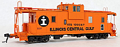 Tangent 60211-04 - HO IC Centralia Steel Wide-vision Caboose - Illinois Central Gulf (IC Orange I-Ball Repaint 1974+) #199439