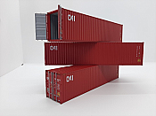 Aurora Miniatures Inc HCBCAT1 - HO 40ft Hi-Cube Dry Containers - CAI (3pk) - 1st run