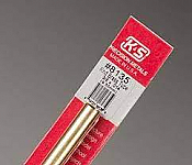 K&S Engineering 8135 All Scale - 3/8 inch OD Round Brass Tube 0.014inch Thick x 12inch Long
