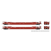 Rapido 401058-3 - HO 53Ft Gunderson Husky-Stack Well Car - Canadian Pacific (2pkg) #527101, 527233
