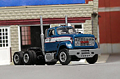 Sylvan Scale Models V-377 HO Scale - 1971-77 GMC 9500 High Cab Tandem Axle Long Hood Tractor - Unpainted and Resin Cast Kit