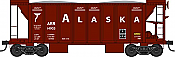 Bowser 42780 - HO RTR 70 Ton 2-Ballast Hopper with Side Chutes - Alaska Railroad #14903