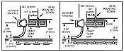 Micro Trains Line 102007 - N Kato Coupler Conversion - Fits SD40 - Medium Shank - Assembled (2 pair)