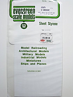 Evergreen Scale Models 2025 - Opaque White Polystyrene V Groove Siding 0.025in(1 piece)