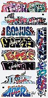 Blair Line 1262 - N Scale Modern Tagger Graffiti Decals - Set #13 (10pcs)