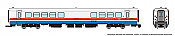 Rapido 525103 - N Scale RTL Turboliner Coach/ Snack Bar - Amtrak (Phase III Early) #183