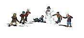 Woodland Scenics 2183 - N Scenic Accents(R) Figures -- Snowball Fight 10pk