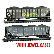 Micro Trains 98305034 - N Scale 3-Bay Weathered Hoppers - AEX (2pkg)