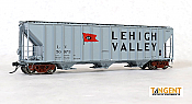 Tangent Scale Models HO 28061-01 Lehigh Valley (LV) -Delivery Gray 12-1968- PC Samuel Rea Shops 4600 Covered Hopper #50952