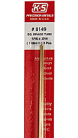 K&S Engineering 8149 All Scale - 1/16 inch OD Square Brass Tube 0.014inch Thick x 12inch Long (2 pkg)