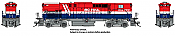 Rapido 33036 - HO MLW M420 B/B Set - DC/DCC Ready - BC Rail (Red/White/Blue - B Unit Hockey Stick) #RCL643, #RCL685