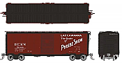 Rapido 181002-1 - HO 1937 AAR 40Ft Boxcar - Round Corner Ends - Lackawanna (DL&W Phoebe Show) #51003