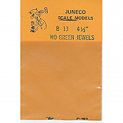 Juneco Scale Models B-13 - HO 4 1/2in Green Jewels (12/pkg)